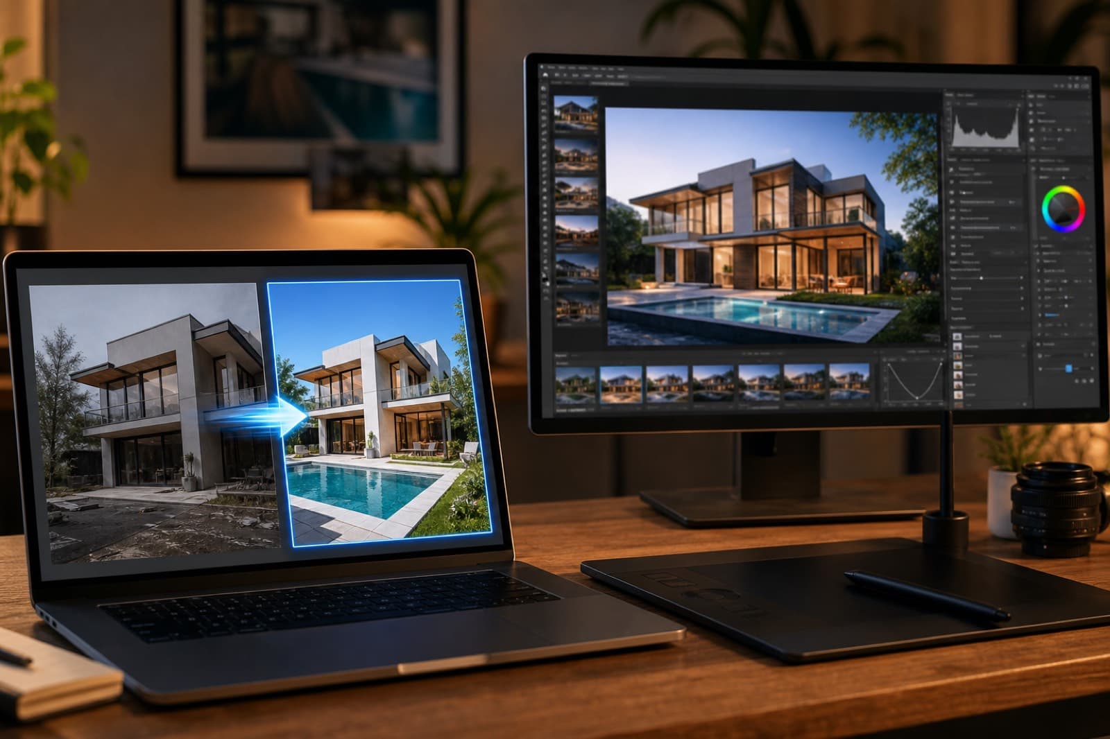 AI photo cleanup compared with Photoshop editing